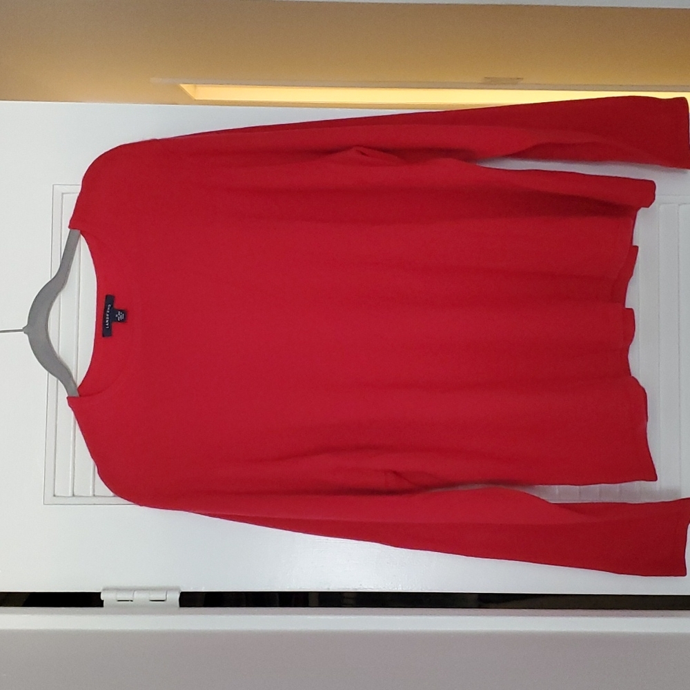 Lands End 100% Kashmir Sweter Red color. Size 3X